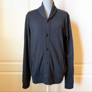 Ted Baker Gray Fleece Button Front Jacket Size 5 (42)